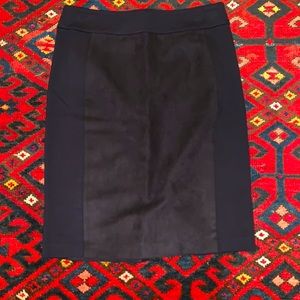 Suede Liz Claiborne Pencil skirt black